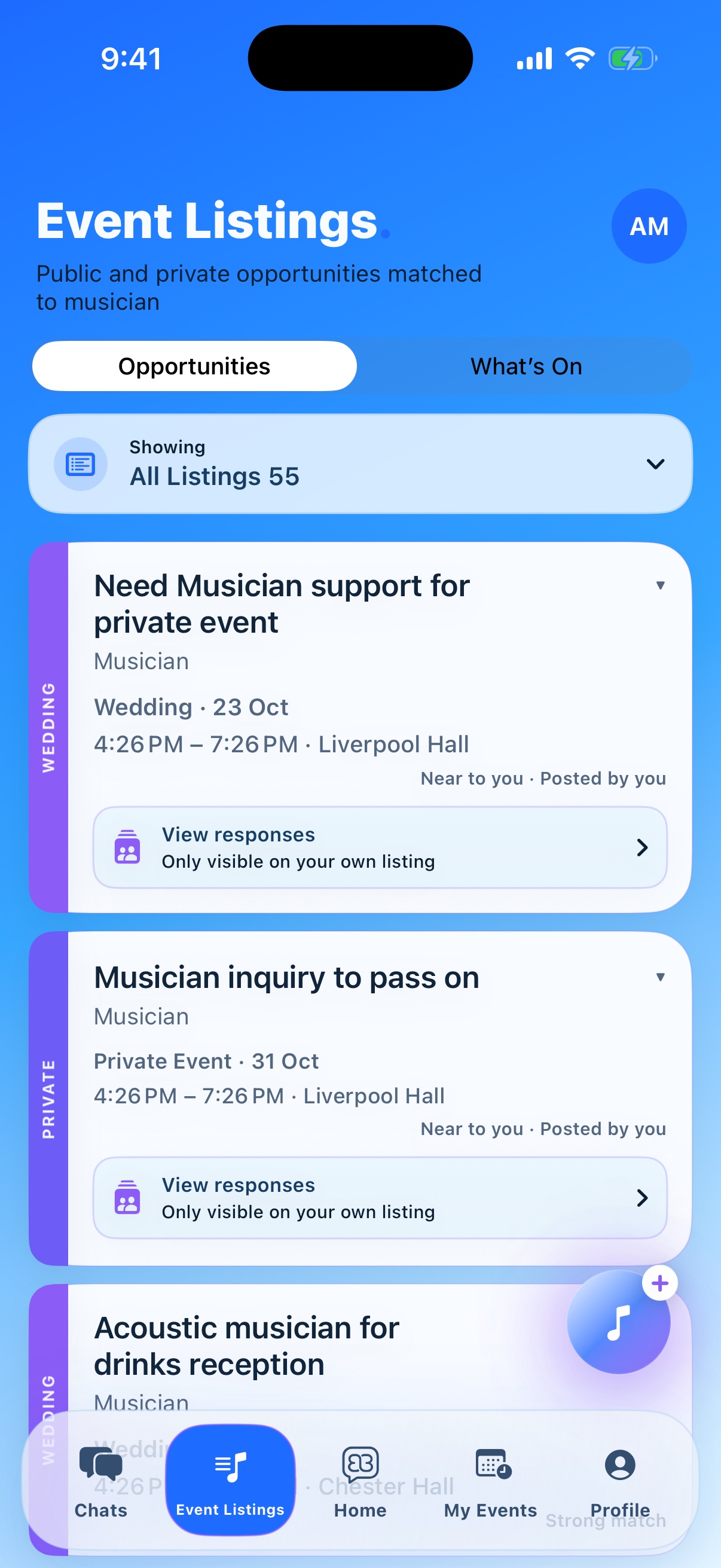 Event Listings · Matched public and private opportunities in the current Blubook Beta